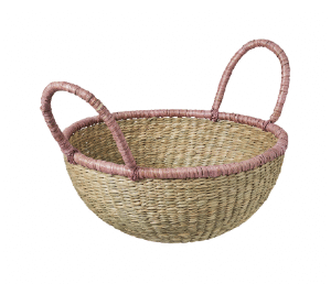 Round Sedge Basket with Handles